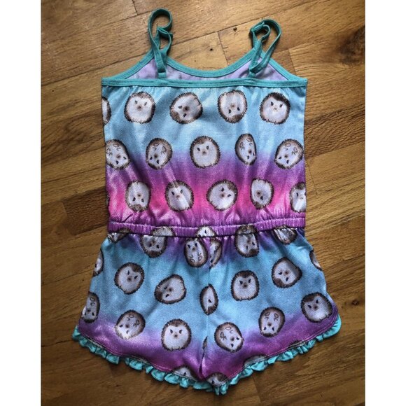 Justice Size 6/7 Hedgehog Short Romper Pajamas - Picture 3 of 4